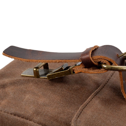 Canvas and Leather Crossbody Bag | BRUGES