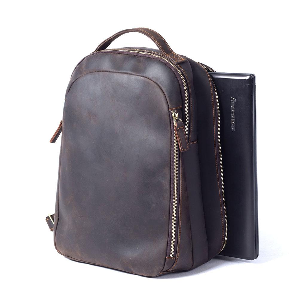 Hell Brown Leather Backpack | TOLEDO