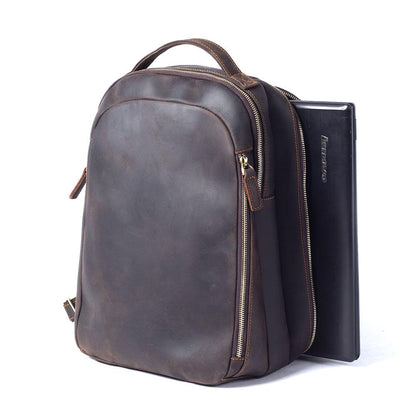 Hell Brown Leather Backpack | TOLEDO